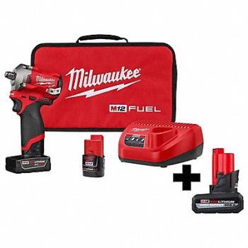 MILWAUKEE M12 FUEL 1/2 SIW Kit M12 HOXC5.0 Batt, 387HG8