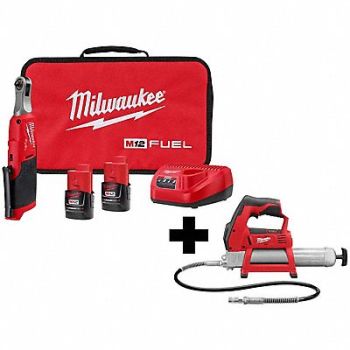 MILWAUKEE M12 FUEL 1/4 HS Ratchet M12 Grease Gun, 388TM9