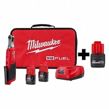 MILWAUKEE M12 FUEL 1/4 HS Ratchet M12 CP2.5 Batt, 388TN0