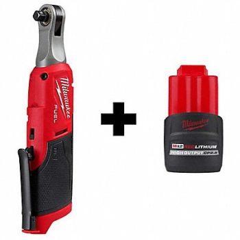 MILWAUKEE M12 3/8 HS Ratchet M12 HOCP2.5 Batt, 387HG1