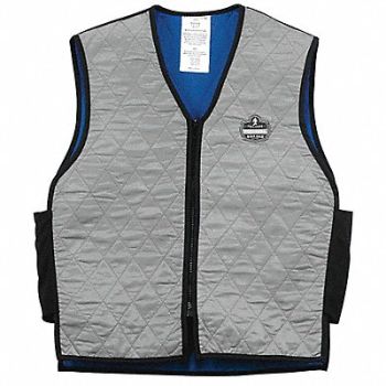 CHILL-ITS BY ERGODYNE Cooling Vest Gray 4 hr 3XL, 3UZJ4