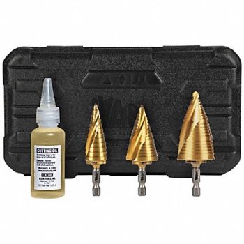 KLEIN TOOLS Electricians Step Drill Bit Set, 807JN2