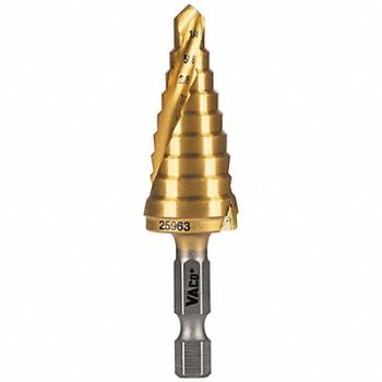 KLEIN TOOLS Step Drill Bit 1/4 to 3/4 VACO, 807JN6