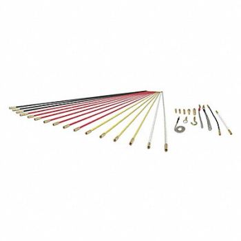 KLEIN TOOLS Mega Fish Rod Kit 52.5 ft 34 pcs., 259D89