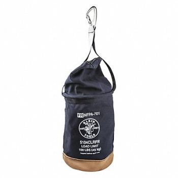 KLEIN TOOLS Bucket Bag Canvas Straight Wall Black, 259G15