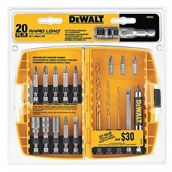 DEWALT Rapid Load Holder and Bit Set 20 Pieces, 25CC51
