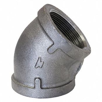 ANVIL 45 Elbow Malleable Iron 6 in NPT, 25CF44