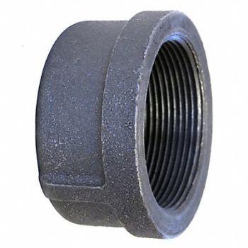 ANVIL Round Cap Malleable Iron 4 in FNPT, 4WJV7