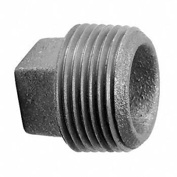 ANVIL Square Head Plug Malleable Iron 4 in, 4WJJ5
