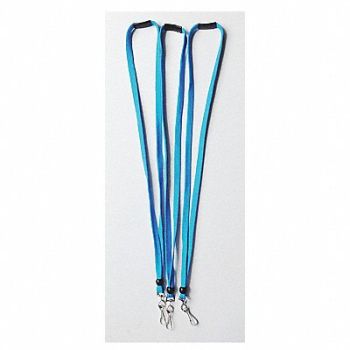 GRAINGER APPROVED Badge Lanyard Blue PK10, 25DU66