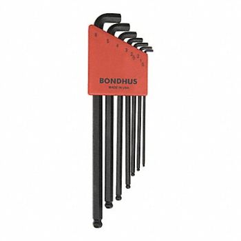 BONDHUS Set 7 Stubby Ball End L-Wrenches, 25EG74