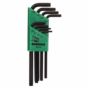 BONDHUS Set 8 Star L-Wrenches- Long Arm, 25ER20