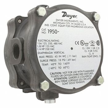 DWYER Pressure Switch 1950-0-2F 15, 25F035