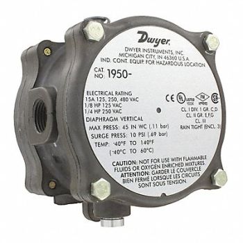 DWYER Differential Pressure Switch 1.4-5.5 w.c, 25F039