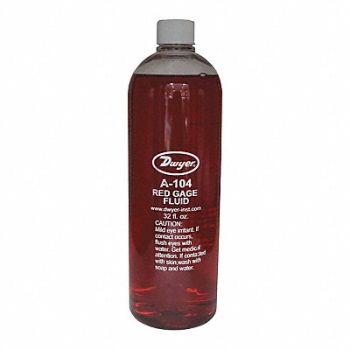 DWYER 1 Qt Bottle Red Gauge Oil, 25F176