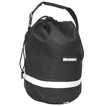 WESTWARD Unlined Bag Drawstring 10x10x14In Black, 25F579