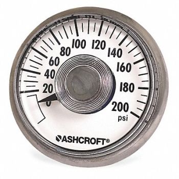 MI-T-M Pressure Gauge For Air Compressor Pumps, 491G52