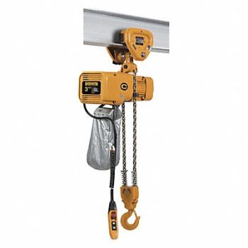 HARRINGTON Elec. Chain Hoist w/Trolley 6000lb 20 ft, 25K699