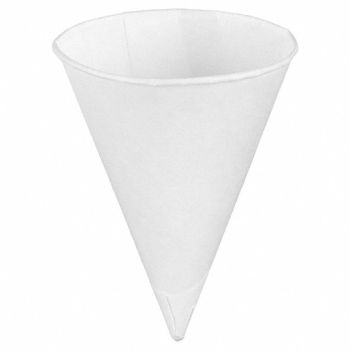 GRAINGER APPROVED Disp. Cone Cup 4-1/4 oz White PK1000, 25K815