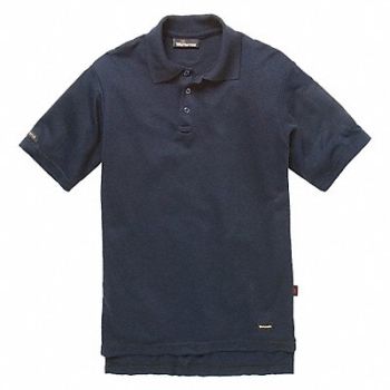 WORKRITE FR Short Sleeve Shirt Navy XLT Button, 25KE17