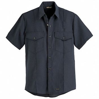 WORKRITE FR Short Sleeve Shirt Dark Navy 48 in., 25KJ27