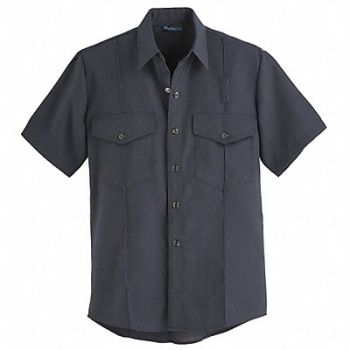 WORKRITE FR Short Sleeve Shirt Navy 54 in Snaps, 25KJ45