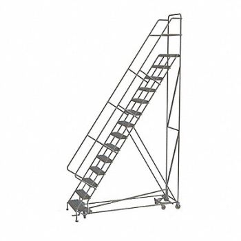 TRI-ARC Rolling Ladder 14 Step Steel Perforated, 25NV22