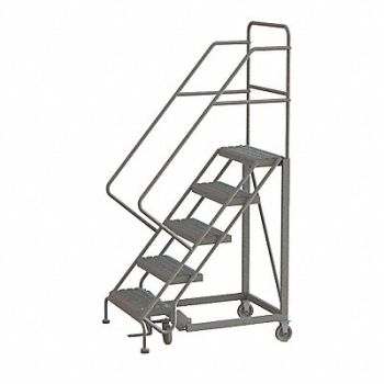 TRI-ARC Rolling Ladder 5 Step Steel Serrated, 25NV37