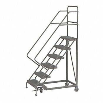 TRI-ARC Rolling Ladder 6 Step Steel Perforated, 25NV42