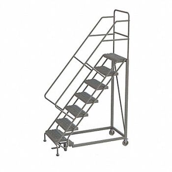 TRI-ARC Rolling Ladder 7 Step Steel Perforated, 25NV46