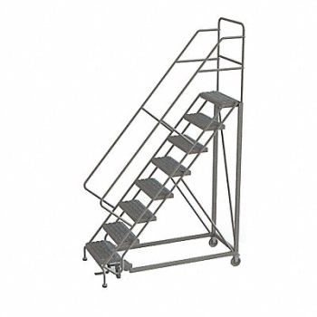TRI-ARC Rolling Ladder 8 Step Steel Serrated, 25NV47