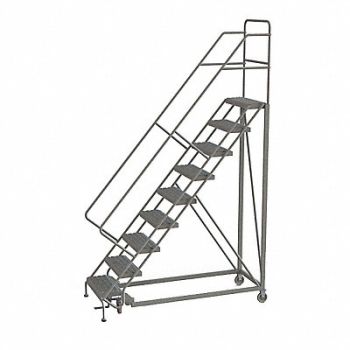 TRI-ARC Rolling Ladder 9 Step Steel Perforated, 25NV50