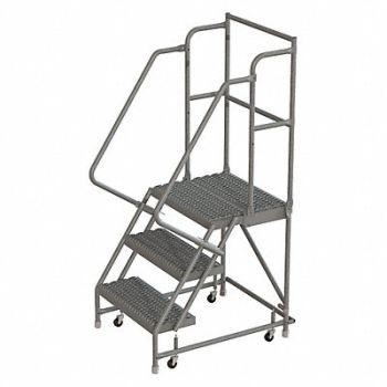 TRI-ARC Rolling Ladder 3 Step Steel Serrated, 25NW32