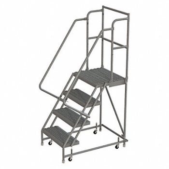 TRI-ARC Rolling Ladder 4 Step Steel Serrated, 25NW43