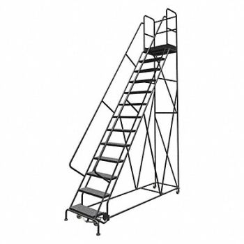 TRI-ARC Rolling Ladder 13 Step Steel Perforated, 25NW87