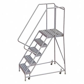 TRI-ARC Rolling Ladder 5 Step Aluminum Ribbed, 25NY13