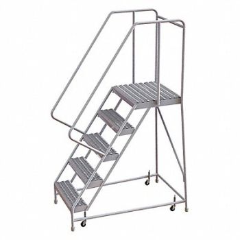 TRI-ARC Rolling Ladder 5 Step Aluminum Serrated, 25NY16