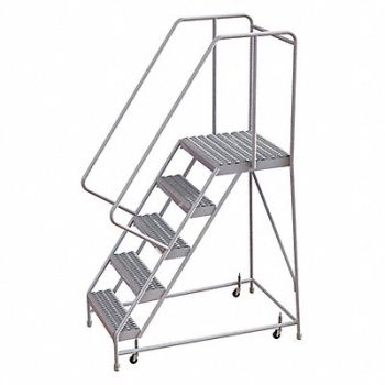 TRI-ARC Rolling Ladder 5 Step Aluminum Serrated, 25NY22