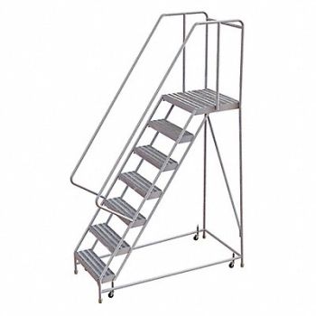 TRI-ARC Rolling Ladder 7 Step Aluminum Ribbed, 25NY37