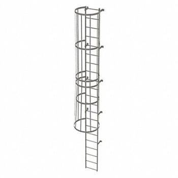 TRI-ARC Fixed Ladder w/ Safety Cage Steel 20 ft., 25NY88