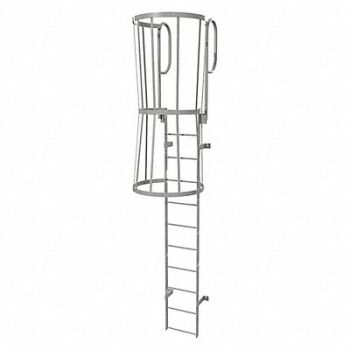 TRI-ARC Fixed Ladder w/ Safety Cage Steel 10 ft., 25NY98