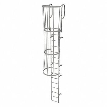 TRI-ARC Fixed Ladder w/ Safety Cage Steel 14 ft., 25NZ03