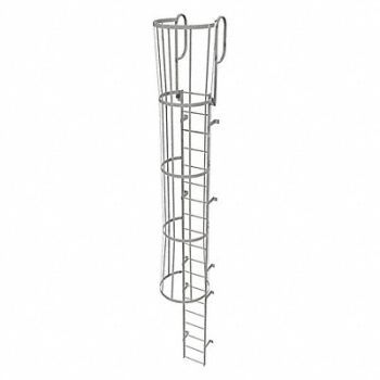 TRI-ARC Fixed Ladder w/ Safety Cage Steel 18 ft., 25NZ07