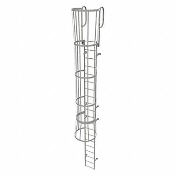 TRI-ARC Fixed Ladder w/ Safety Cage Steel 19 ft., 25NZ08