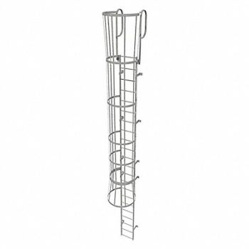 TRI-ARC Fixed Ladder w/ Safety Cage Steel 21 ft., 25NZ10