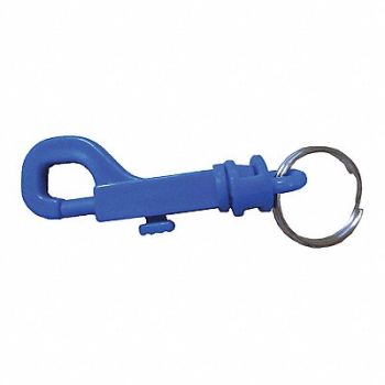 GRAINGER APPROVED Plastic Key Clip 2-5/8 In Blue, 25PA15