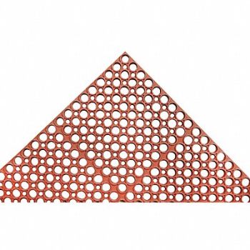 NOTRAX Interlock Drainage Mat Red 3 ft.x5 ft., 25PL40