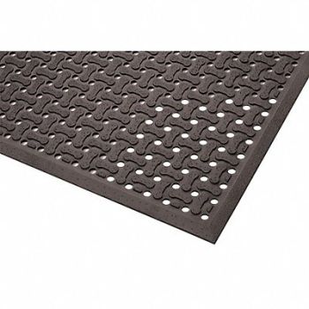NOTRAX Reversibl Drainage Mat Black 4 ft.x6 ft., 25PL50