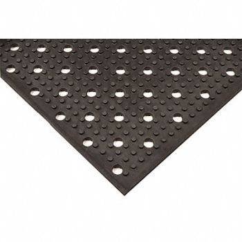 NOTRAX Reversibl Drainage Mat Black 3 ft.x8 ft., 25PL67