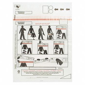 SECUR-ID Decon Property Bag 22 x 24 In PK250, 25R756